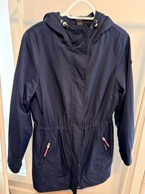 Olsen Outdoor Navy Water Repellent Hooded Jacket Size 8